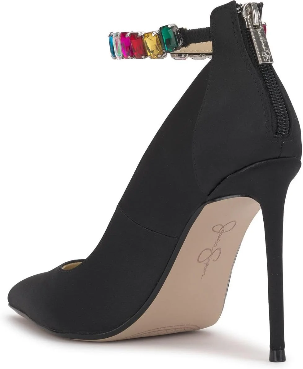 کفش پاشنه بلند زنانه جسیکا سیمپسون مدل Samiyah با تزیینات و بند مچ پا