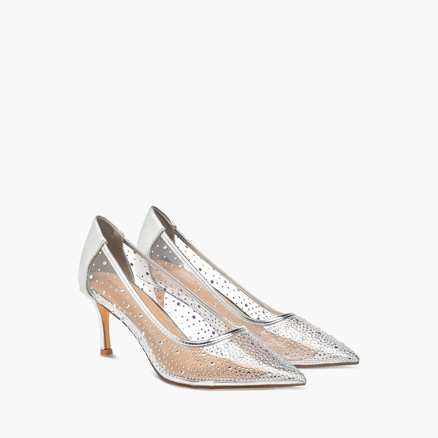 کفش پاشنه بلند زنانه فلورا بلا از شواکسپرس، تزیین شده با کریستال، نوک تیز و پاشنه سوزنی