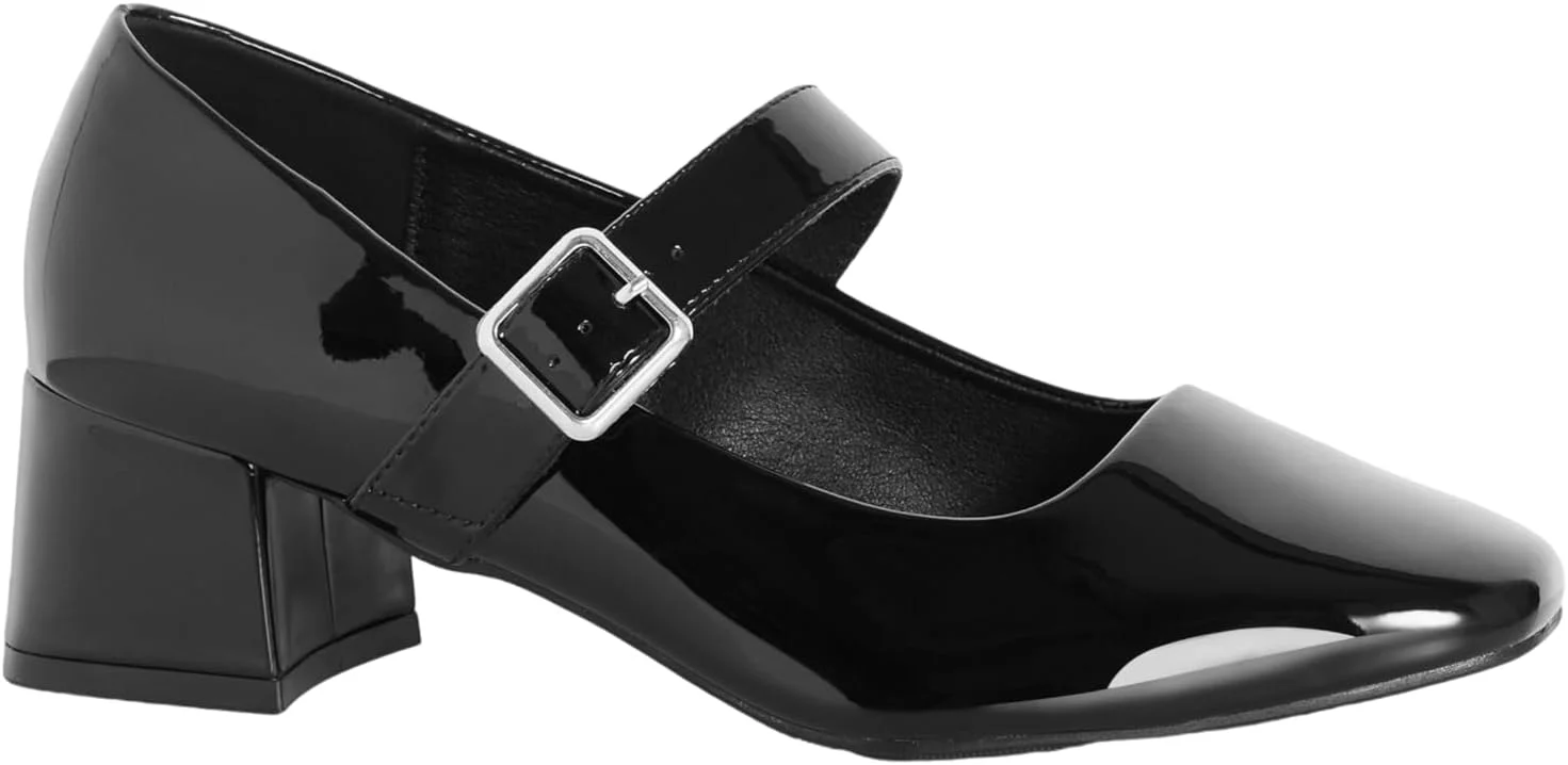 کفش پاشنه بلند زنانه سیتی شیک - مدل مری جین با قالب پهن