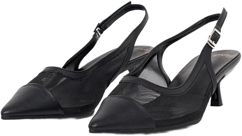 کفش پاشنه دار زنانه استایلی با طرح توری