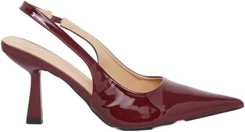کفش پاشنه دار زنانه استایلی، پاشنه تخت، رنگ قرمز
