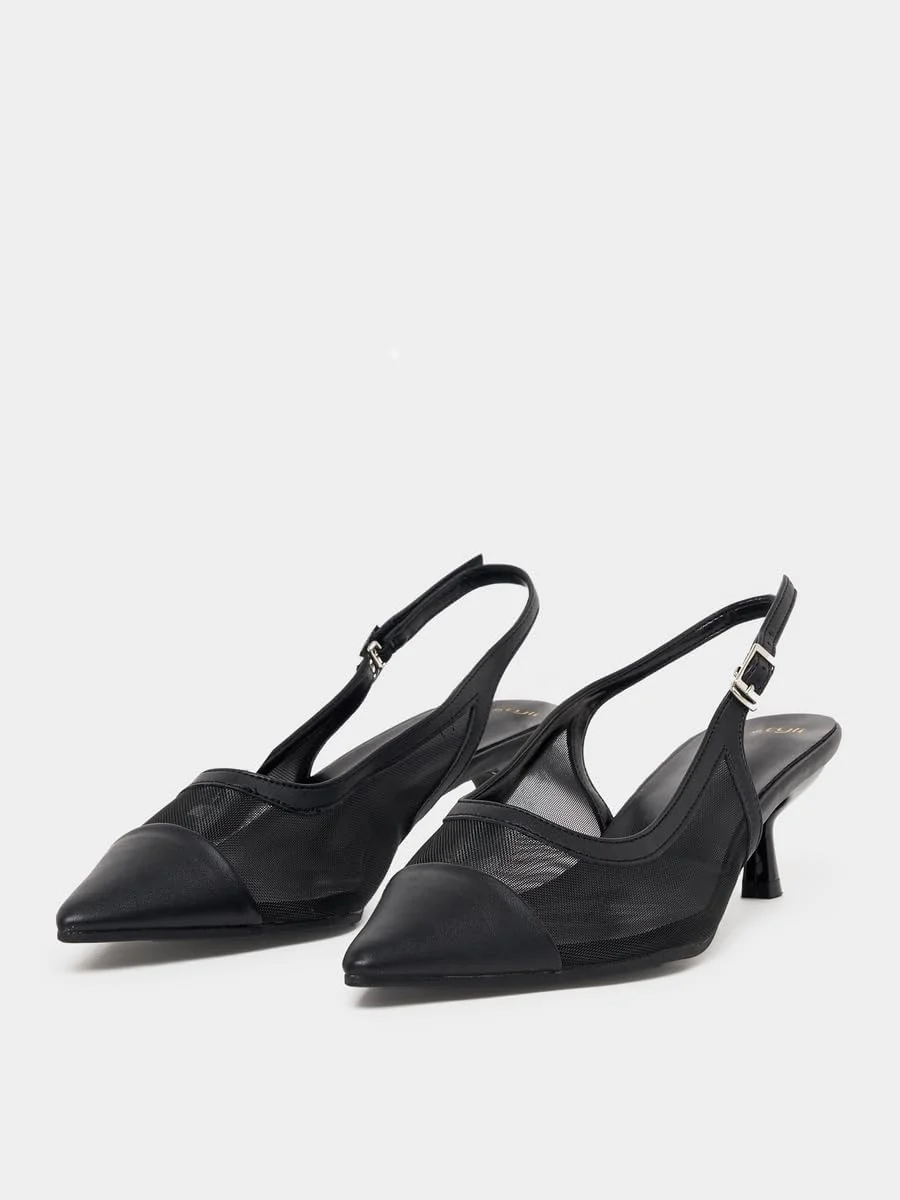 کفش پاشنه دار زنانه استایلی با طرح توری