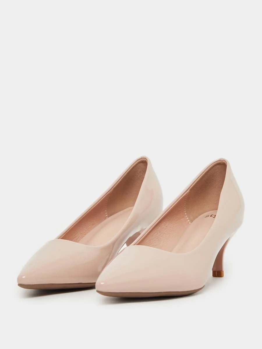 کفش پاشنه بلند زنانه نوک تیز مدل 7012182023، رنگ خنثی، سایز 39 اروپا