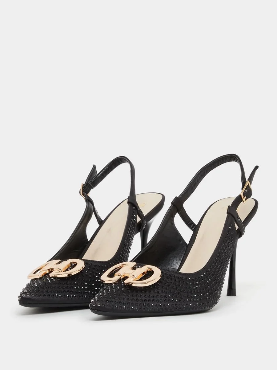 کفش پاشنه بلند زنانه نوک تیز مدل Slingback Styli 7011567601 مشکی، سایز 38 EU