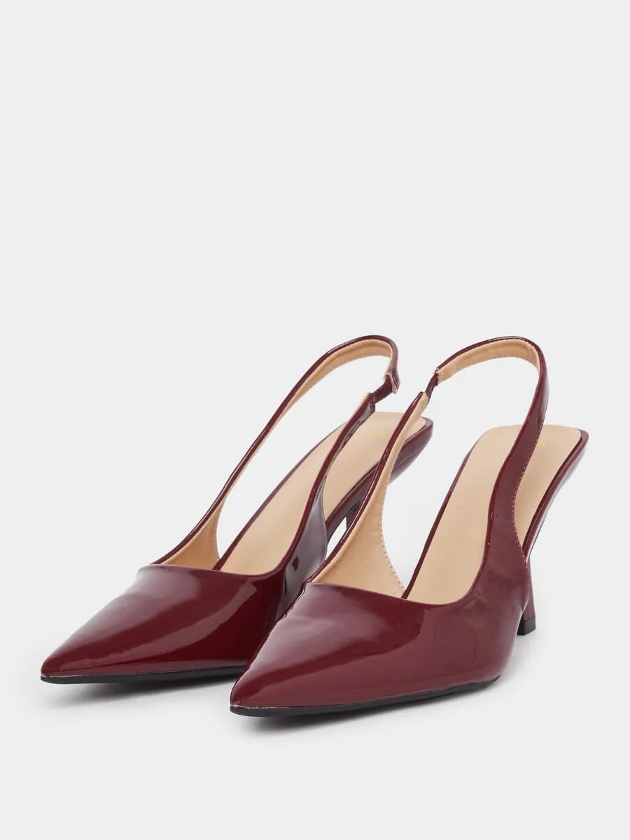 کفش پاشنه دار زنانه استایلی، پاشنه تخت، رنگ قرمز