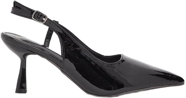 کفش پاشنه دار زنانه استایلی مدل 7011366201 با روکش چرم ورنی، مشکی، سایز 40 EU