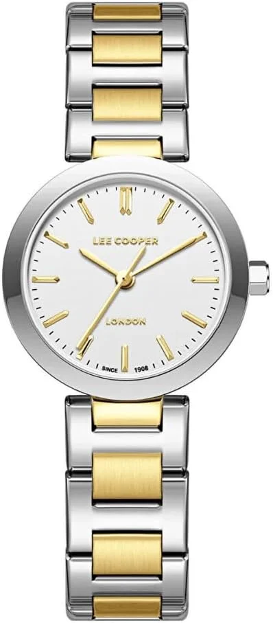 ساعت مچی زنانه لی کوپر مدل VJ21C1، نمایشگر آنالوگ و بند فلزی - LC08032.220، سفید