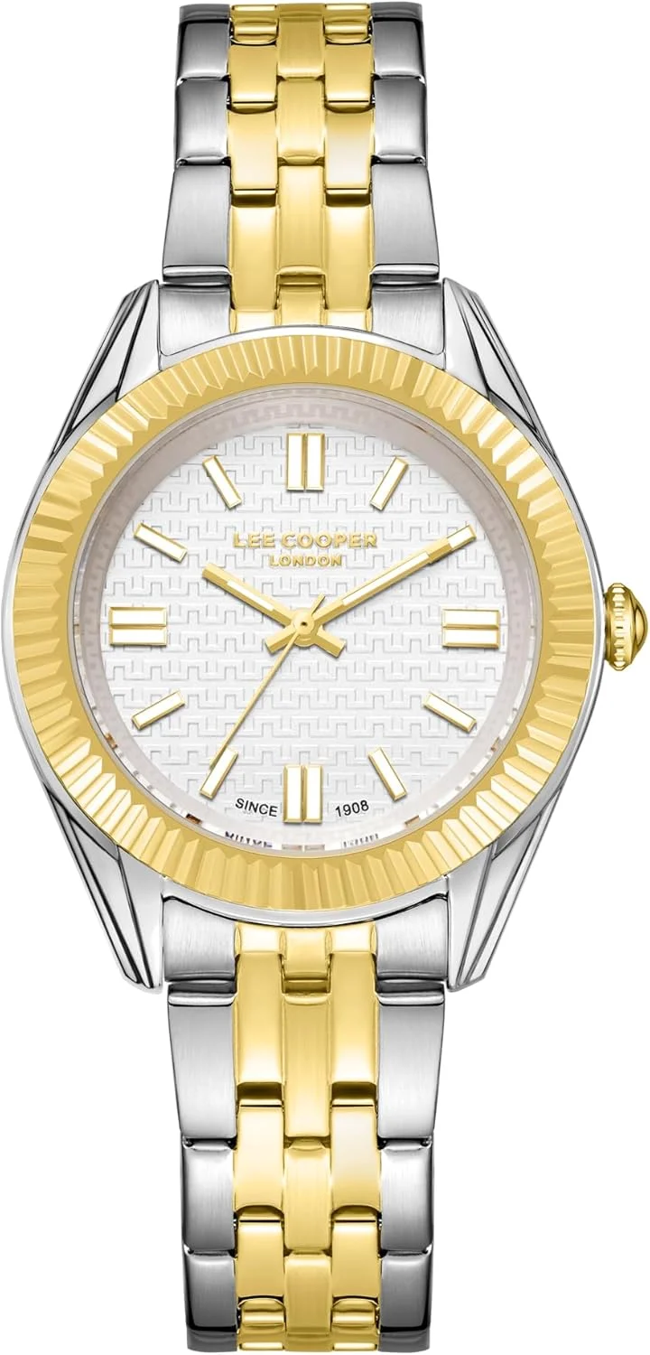 ساعت مچی زنانه لی کوپر مدل 2035، نمایشگر آنالوگ و بند فلزی - LC08038.230، خاکستری
