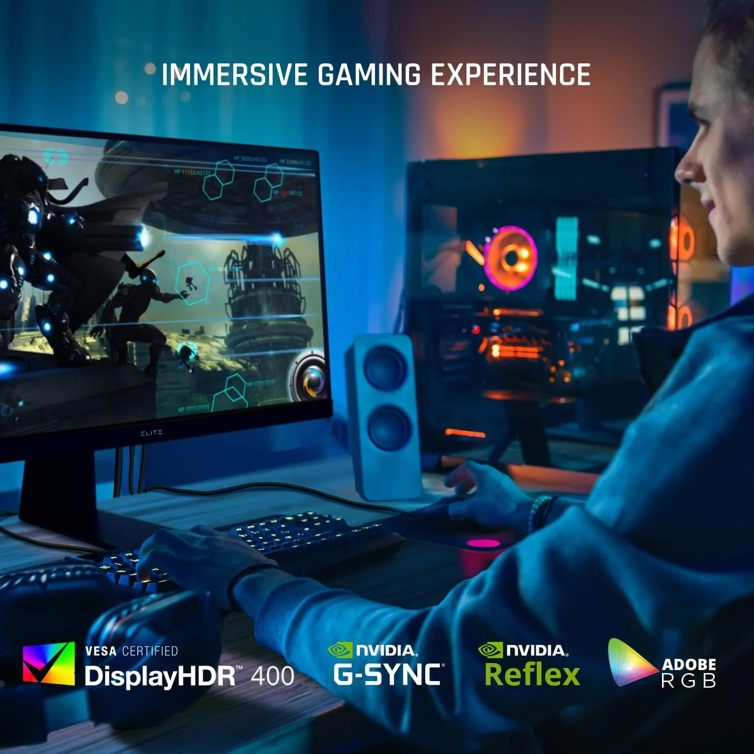 مانیتور گیمینگ 25 اینچی ویوسونیک Elite XG251G با رزولوشن 1080p، پنل IPS، نرخ نوسازی 360 هرتز، زمان پاسخگویی 1 میلی‌ثانیه، NVIDIA Reflex، DisplayHDR 400، نورپردازی RGB و طراحی ارگونومیک پیشرفته برای ورزش‌های الکترونیکی، مشکی