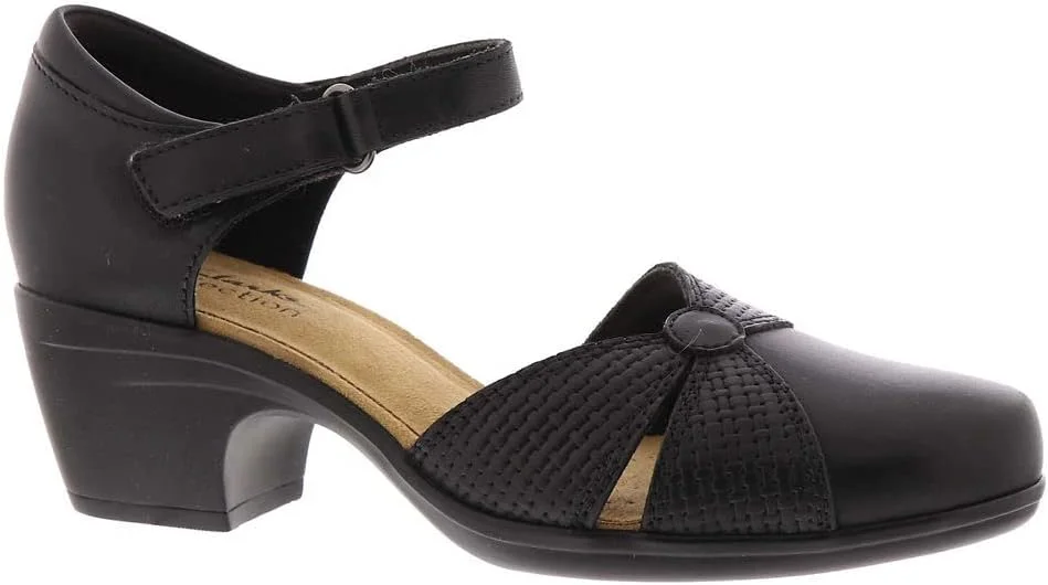 کفش پاشنه بلند زنانه کلارکس مدل امیلی ری، چرم مشکی، باریک، سایز 39.5 اروپا کفش پاشنه بلند زنانه کلارکس مدل امیلی ری، چرم مشکی، باریک، سایز 39.5 اروپا