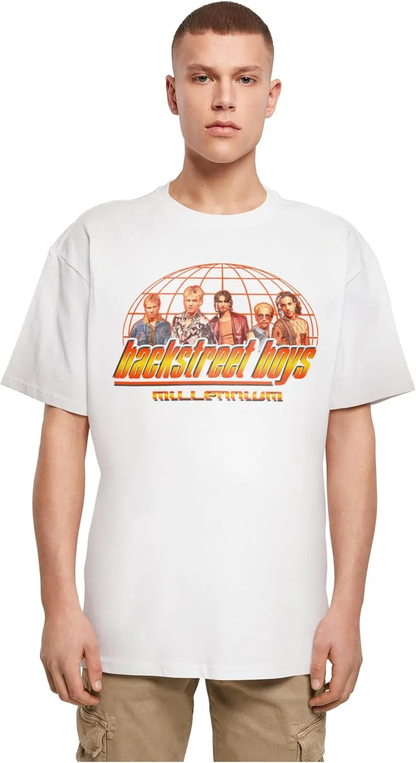 تی شرت مردانه مدل Mp0004401-backstreet Boys - Millenium Globe Heavy Oversize Tee-by102 (تک عددی)