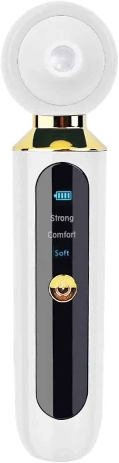 دستگاه پاک کننده دیجیتال صورت با مکش برای حذف جوش های سرسیاه - پاک کننده منافذ پوست صورت و بینی با قابلیت شارژ USB - دستگاه چند منظوره مراقبت از پوست (سفید و سبز)