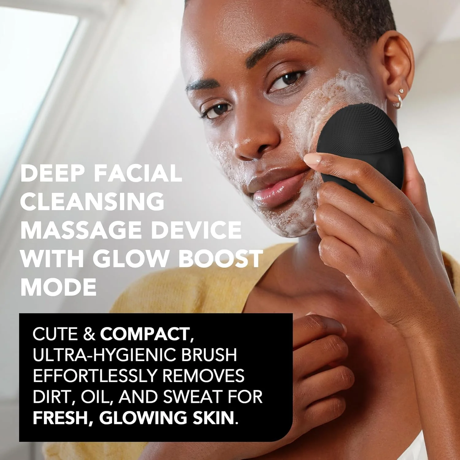 برس پاک کننده صورت فورئو لونا مینی 3 - لوازم جانبی مسافرتی - ماساژور صورت برقی، سیلیکون فوق بهداشتی - شستشوی ساده صورت - پاک کننده برقی صورت - متصل به برنامه - نیمه شب برس پاک کننده صورت فورئو لونا مینی 3 - لوازم جانبی مسافرتی - ماساژور صورت برقی، سیلیکون فوق بهداشتی - شستشوی ساده صورت - پاک کننده برقی صورت - متصل به برنامه - نیمه شب