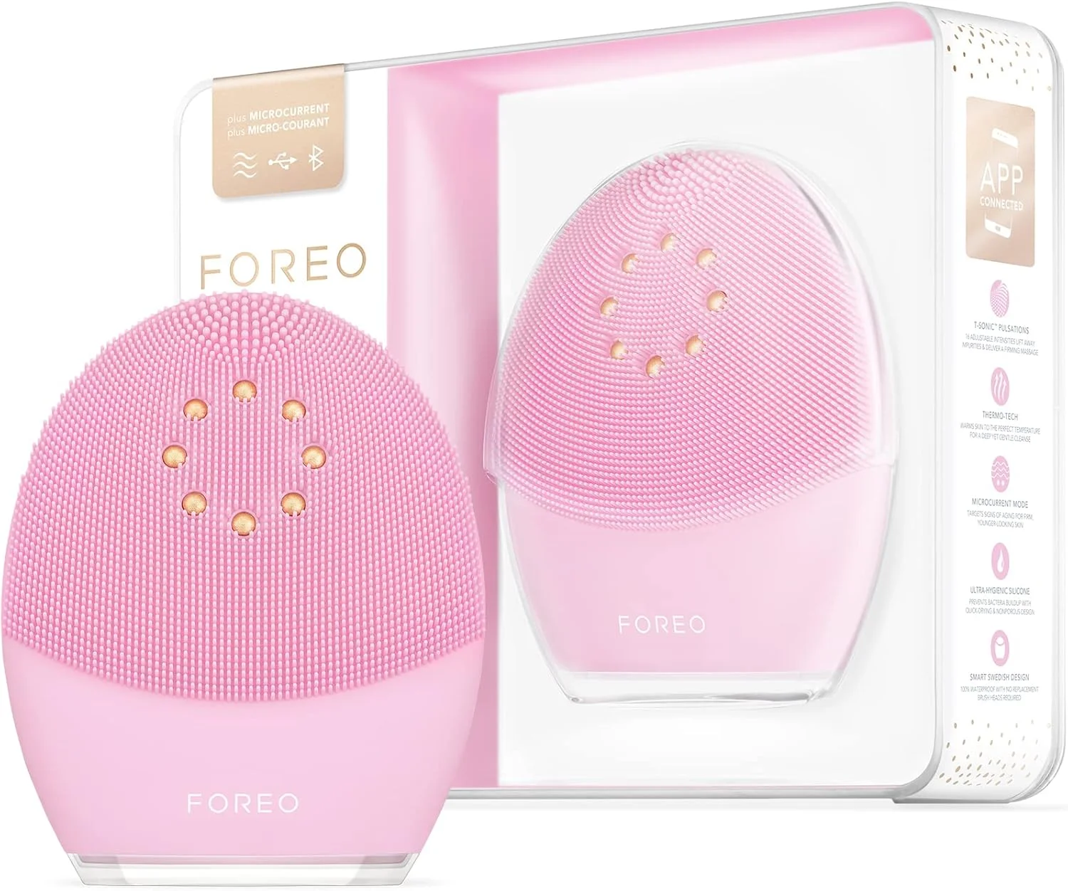 FOREO LUNA 3 plus پوست نرمال - برس پاک کننده صورت سیلیکونی - ابزار فرم دهی صورت - ماساژور ضد پیری صورت - لیفت فوری صورت - افزایش جذب محصولات مراقبت از پوست صورت