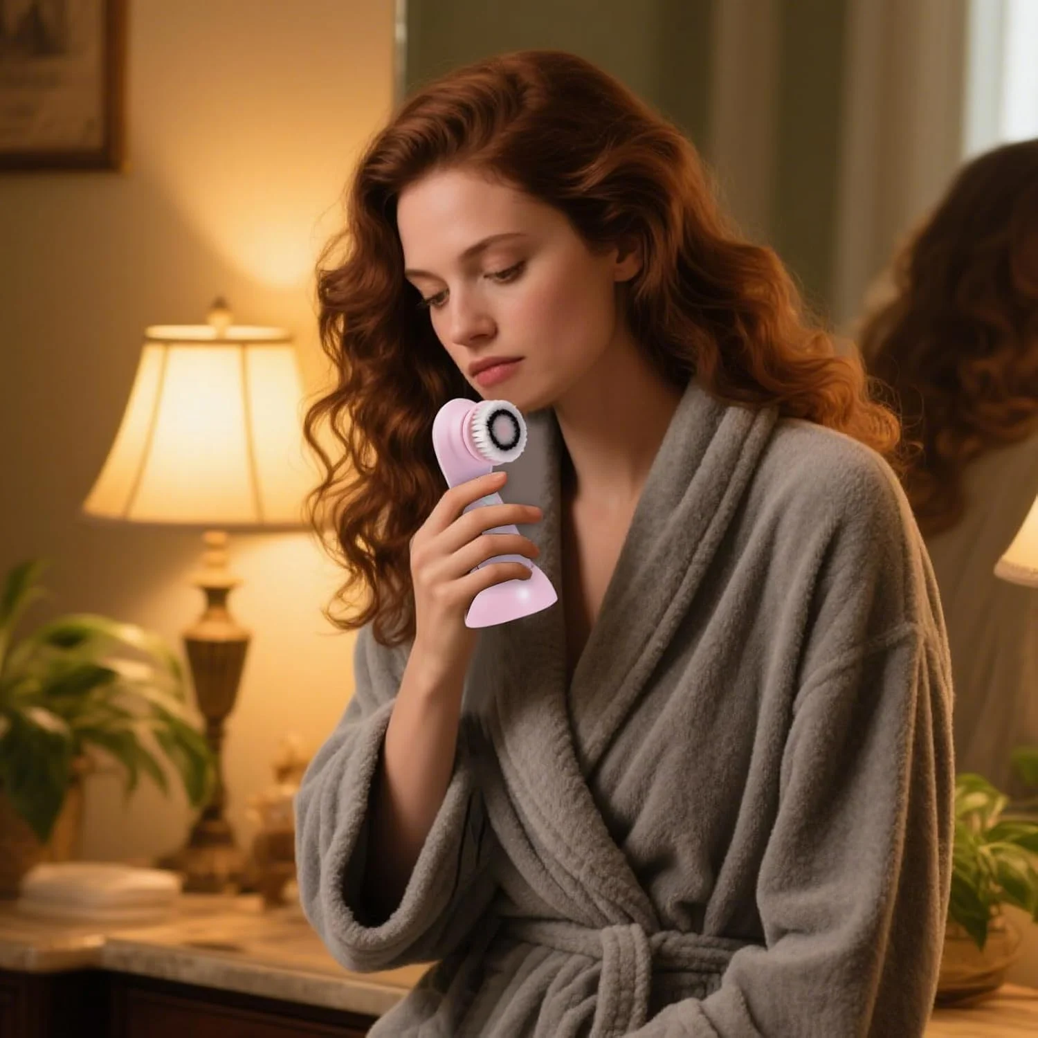 برس پاک کننده صورت | برس شستشوی صورت برقی با 6 سری تعویضی | دستگاه ماساژ پاک کننده پوست قابل شارژ برای پیشانی بدن گونه ها بینی