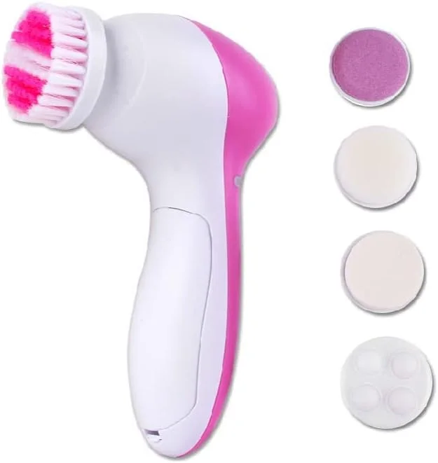 برس پاک کننده صورت، ست پاک کننده صورت چرخشی برقی 6 در 1، دستگاه مراقبت از پوست صورت برای پاکسازی عمیق، لایه برداری ملایم و ماساژ برس پاک کننده صورت، ست پاک کننده صورت چرخشی برقی 6 در 1، دستگاه مراقبت از پوست صورت برای پاکسازی عمیق، لایه برداری ملایم و ماساژ