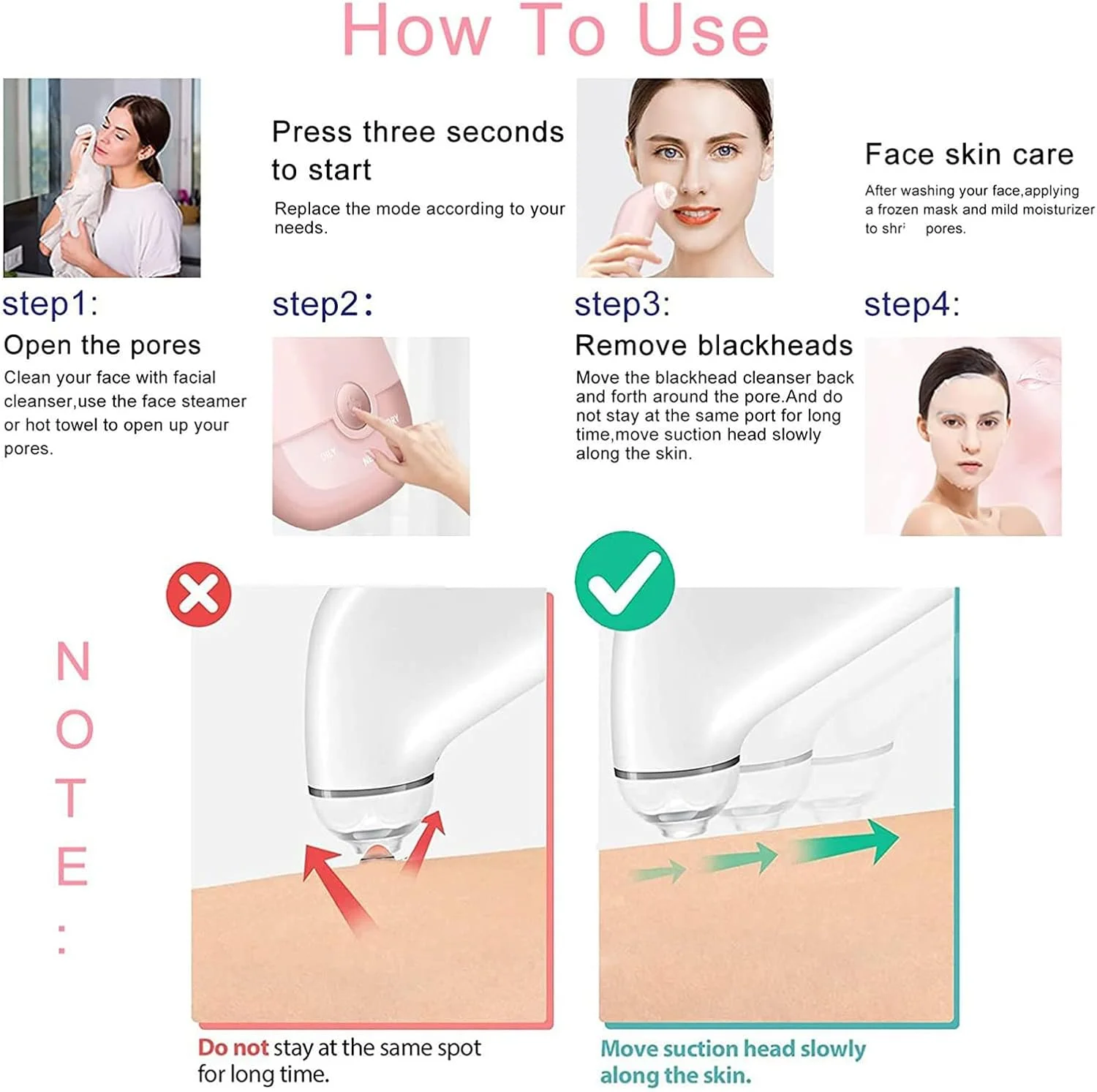 دستگاه پاک کننده منافذ برقی و جوش سرسیاه مناسب استفاده خانگی