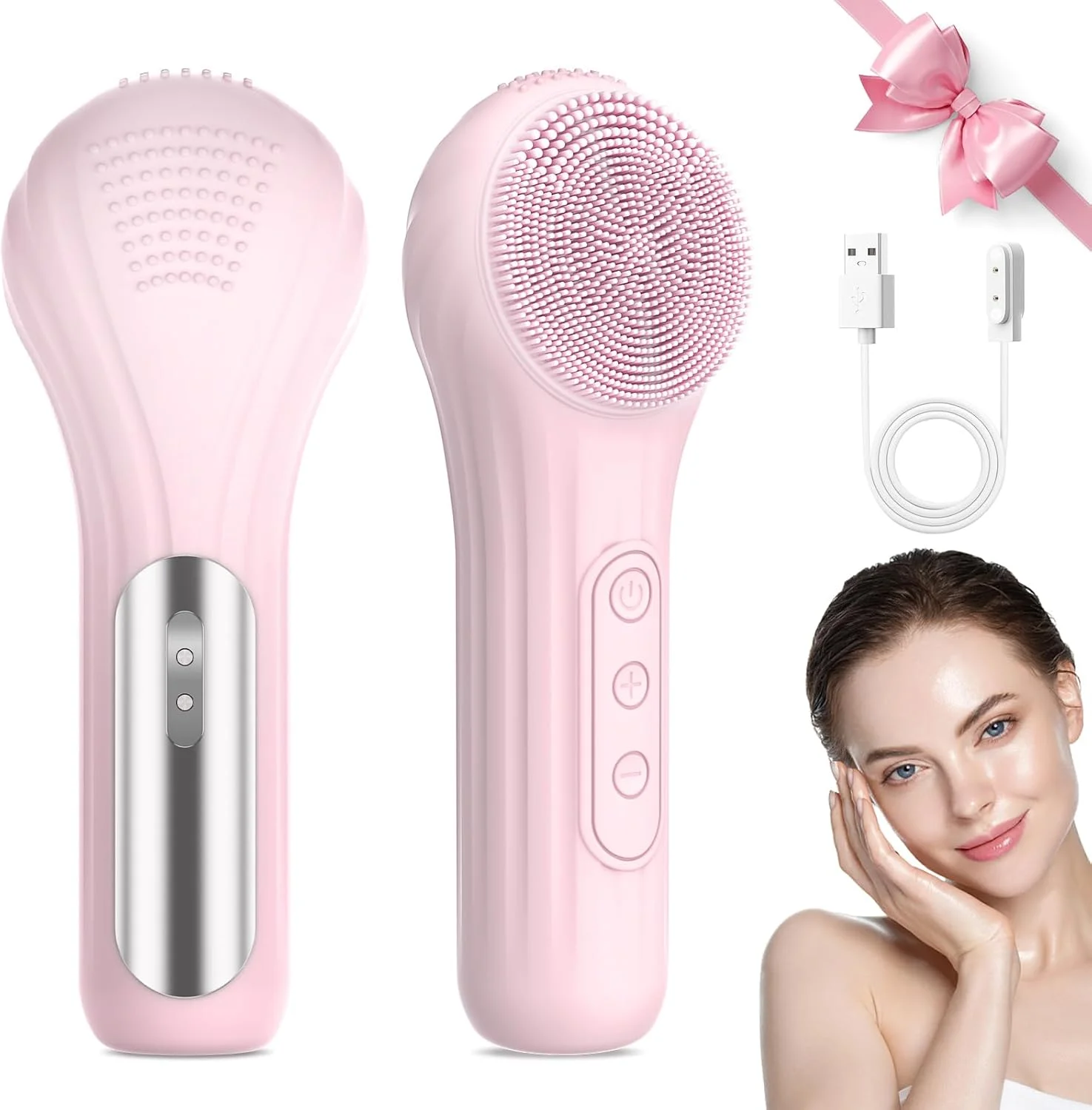 برس پاک کننده صورت Desing Wish، برقی، ضد آب IPX7، برس پاک کننده صورت سیلیکونی، پاک کننده منافذ، دستگاه پاک کننده صورت، ماساژور صورت قابل شارژ، برس پاک کننده صورت برس پاک کننده صورت Desing Wish، برقی، ضد آب IPX7، برس پاک کننده صورت سیلیکونی، پاک کننده منافذ، دستگاه پاک کننده صورت، ماساژور صورت قابل شارژ، برس پاک کننده صورت