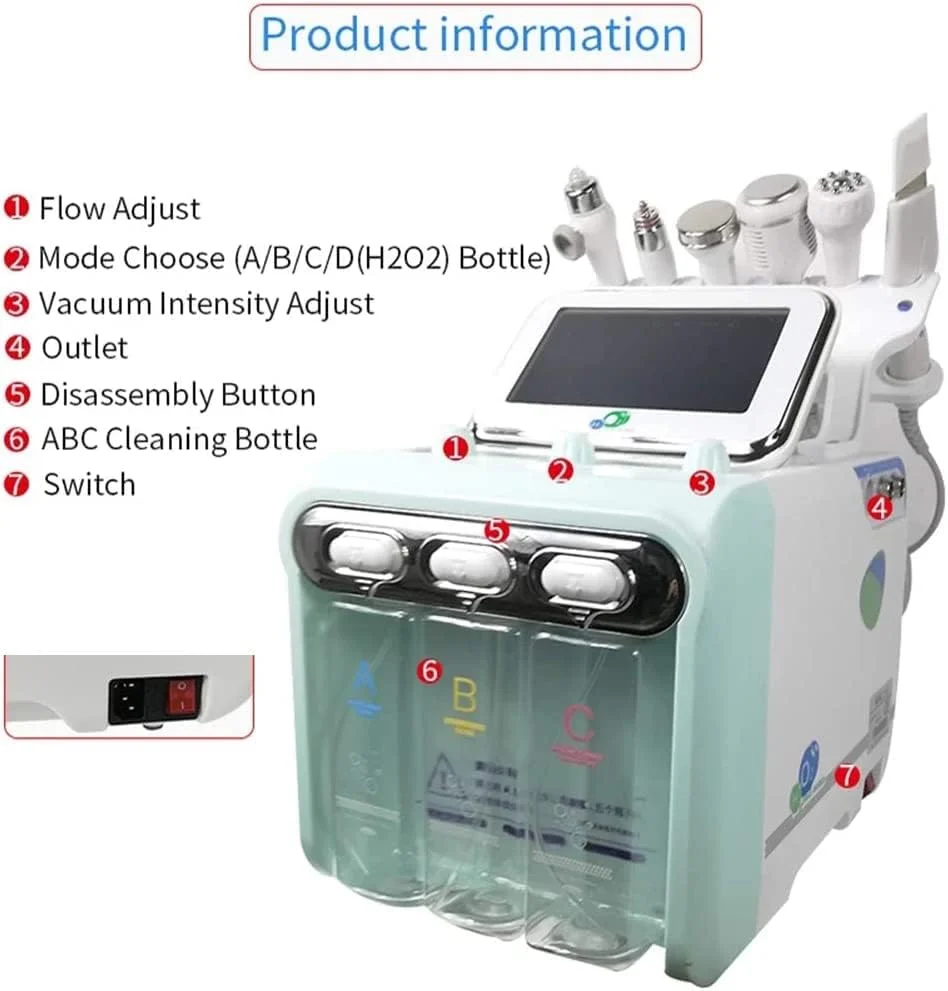 دستگاه مراقبت از پوست حباب کوچک اکسیژن هیدروژن برای پاکسازی و مرطوب سازی صورت، دستگاه جوانسازی حرفه ای پوست Leunlee, 789521 دستگاه مراقبت از پوست حباب کوچک اکسیژن هیدروژن برای پاکسازی و مرطوب سازی صورت، دستگاه جوانسازی حرفه ای پوست Leunlee, 789521