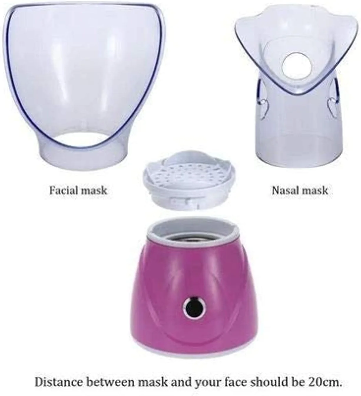 دستگاه بخور صورت مدل BY-1078 – ظرفیت 60 میلی لیتر، جنس ABS، دستگاه بخور مرطوب کننده و پاک کننده برای مراقبت از صورت در خانه – ابزار زیبایی قابل حمل به رنگ صورتی