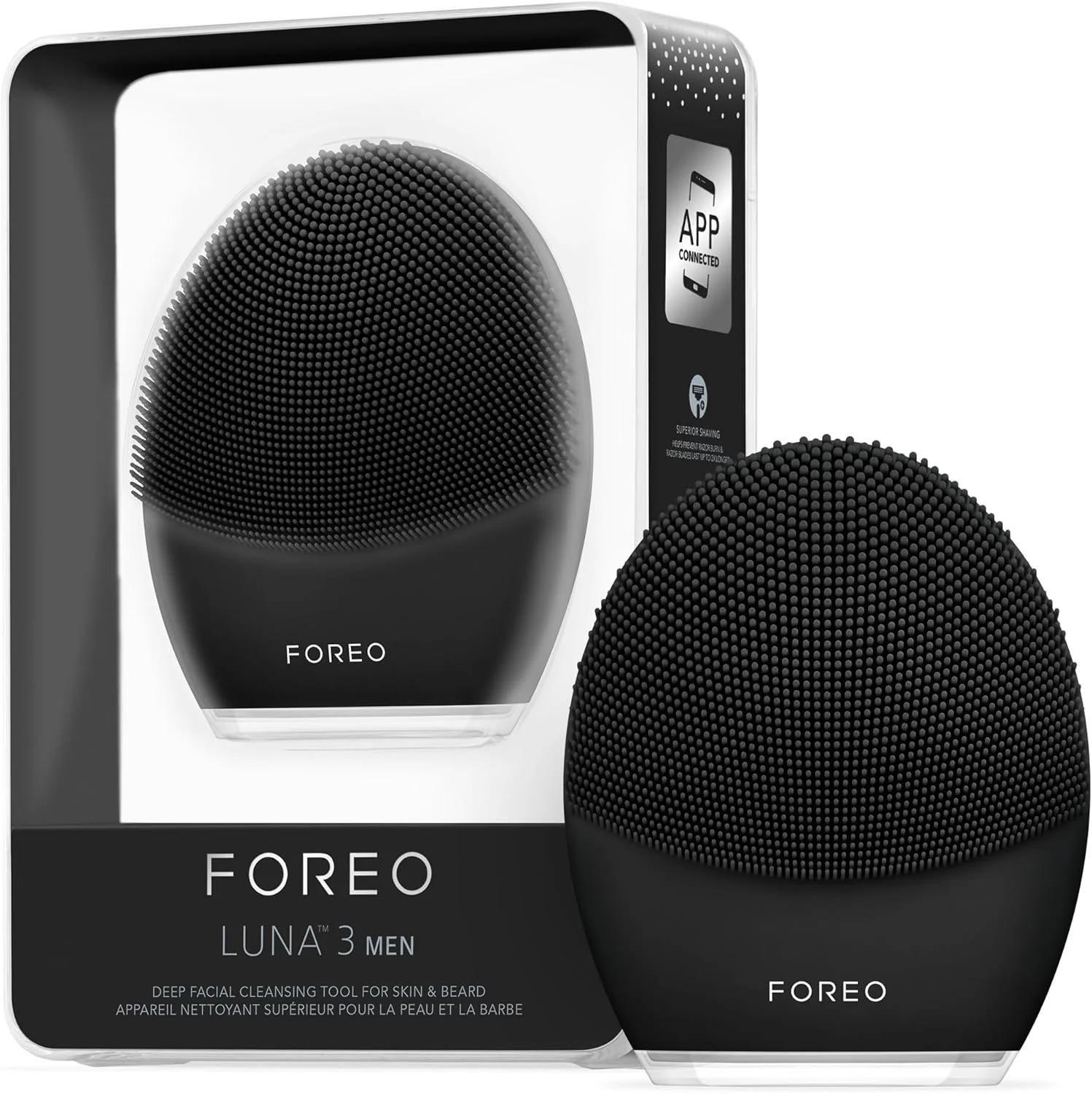 فیس براش پاک کننده صورت و ریش مردانه FOREO LUNA 3 - مناسب پوست مختلط - ماساژور ضد پیری صورت - افزایش جذب محصولات مراقبت از پوست صورت - مراقبت از صورت - ساده و آسان - ضد آب