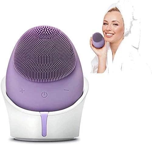 دستگاه پاکسازی برقی سیلیکونی، دستگاه پاکسازی صورت، ابزار پاکسازی منافذ صورت، دستگاه پاکسازی سیلیکونی با شارژ بی سیم مناسب برای انواع پوست