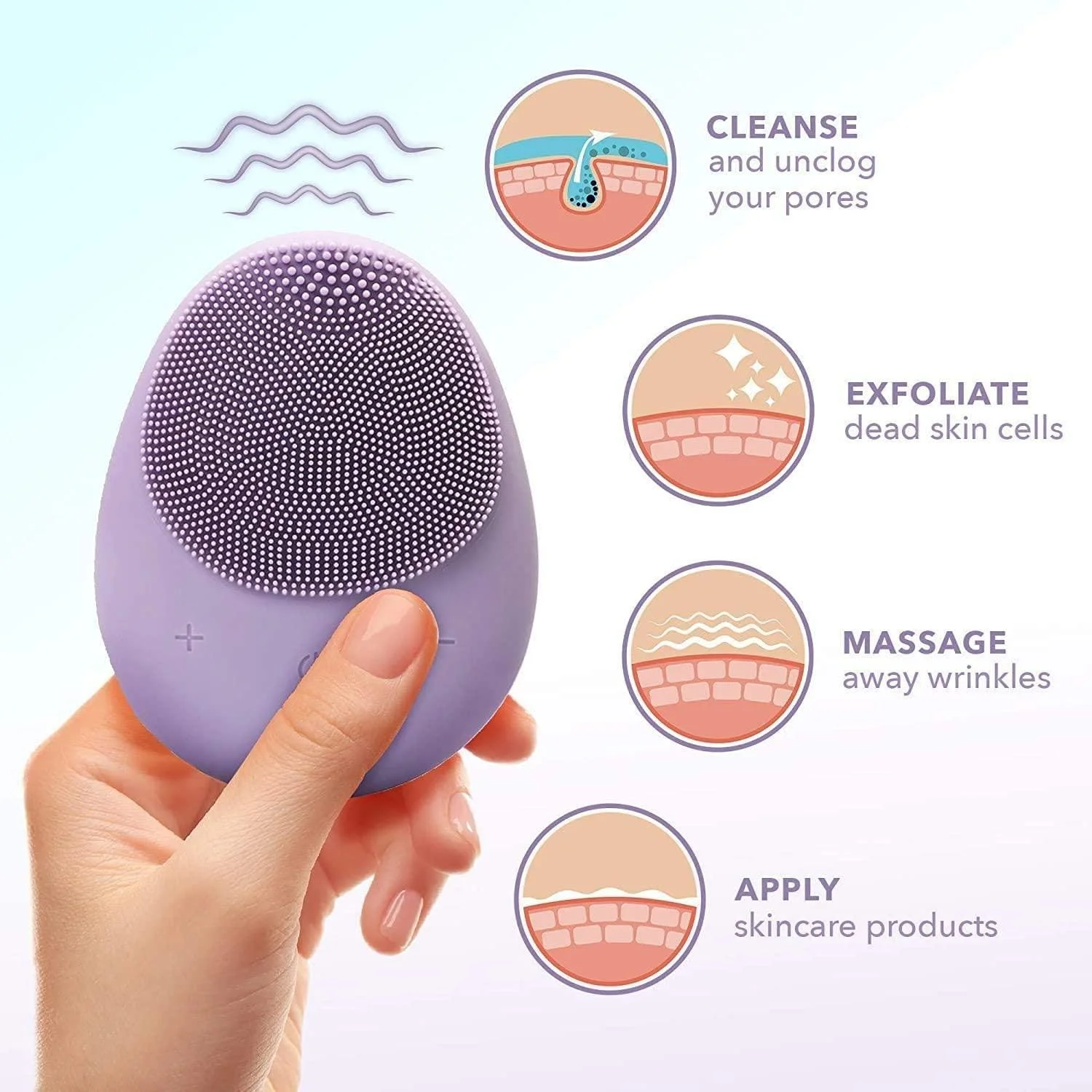 دستگاه پاکسازی برقی سیلیکونی، دستگاه پاکسازی صورت، ابزار پاکسازی منافذ صورت، دستگاه پاکسازی سیلیکونی با شارژ بی سیم مناسب برای انواع پوست دستگاه پاکسازی برقی سیلیکونی، دستگاه پاکسازی صورت، ابزار پاکسازی منافذ صورت، دستگاه پاکسازی سیلیکونی با شارژ بی سیم مناسب برای انواع پوست