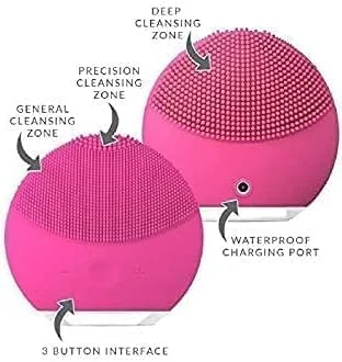 دستگاه پاکسازی صورت سیلیکونی هوشمند دو طرفه مینی - قابل شارژ و ضد آب | لایه برداری ملایم و پاکسازی عمیق منافذ دستگاه پاکسازی صورت سیلیکونی هوشمند دو طرفه مینی - قابل شارژ و ضد آب | لایه برداری ملایم و پاکسازی عمیق منافذ