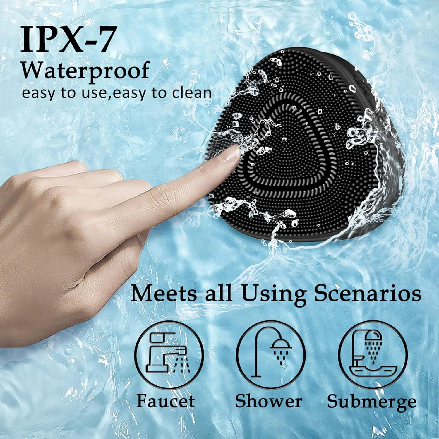 برس پاک کننده صورت NALACAL، برس اسکرابر ویبره صورت، لایه بردار برقی سیلیکونی قابل شارژ و ضد آب، 15 حالت پاکسازی، 5 چراغ عملکرد، پاکسازی عمیق برای لایه برداری و ماساژ برس پاک کننده صورت NALACAL، برس اسکرابر ویبره صورت، لایه بردار برقی سیلیکونی قابل شارژ و ضد آب، 15 حالت پاکسازی، 5 چراغ عملکرد، پاکسازی عمیق برای لایه برداری و ماساژ