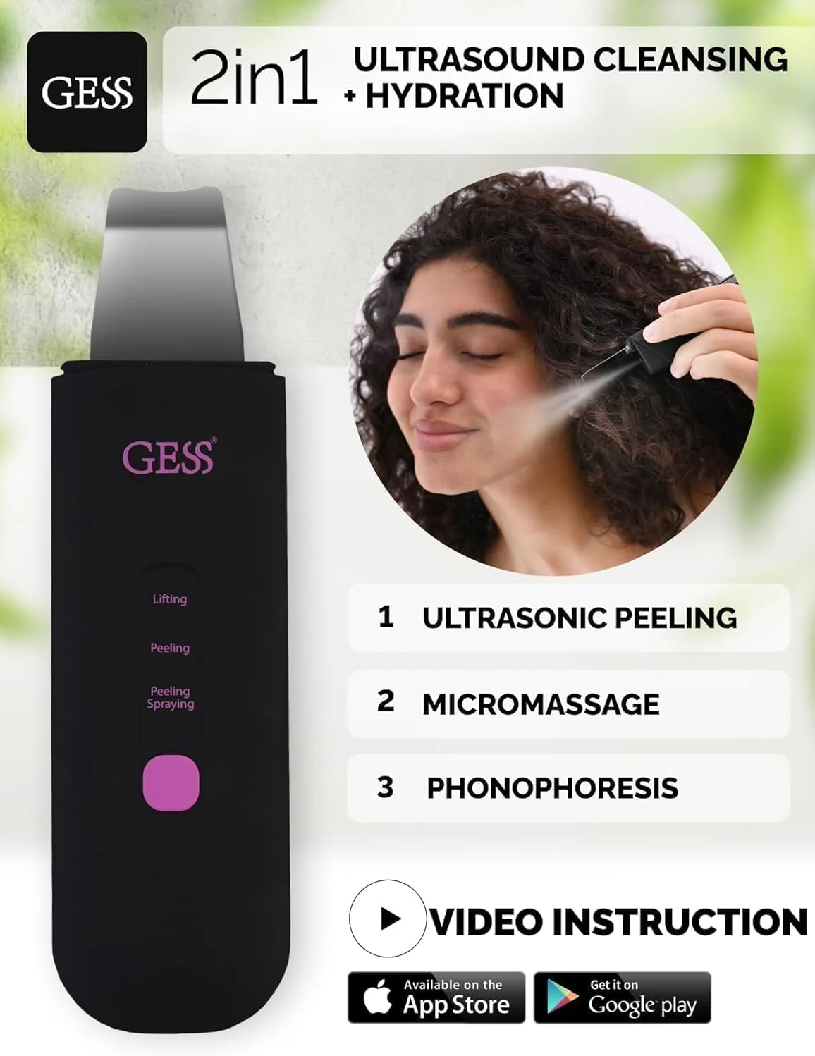 دستگاه اسکرابر التراسونیک صورت مدل YOU – پاکسازی عمیق و آبرسانی 2 در 1 | لایه برداری و لیفتینگ | بی سیم، قابل شارژ و درمان ضد پیری با کیفیت SPA دستگاه اسکرابر التراسونیک صورت مدل YOU – پاکسازی عمیق و آبرسانی 2 در 1 | لایه برداری و لیفتینگ | بی سیم، قابل شارژ و درمان ضد پیری با کیفیت SPA