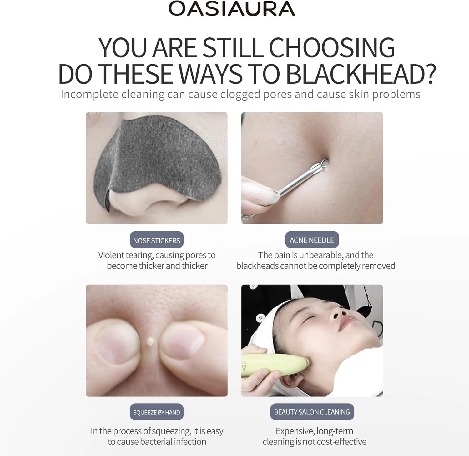 اسپاتول پاک کننده صورت، اسکرابر التراسونیک پوست صورت، پاک کننده منافذ پوست، ابزار پاک کننده جوش سرسیاه و آلودگی پوست برای پاکسازی عمیق صورت، مناسب برای پوست های چرب، آلودگی، پوست مرده، ایده آل برای آقایان و بانوان