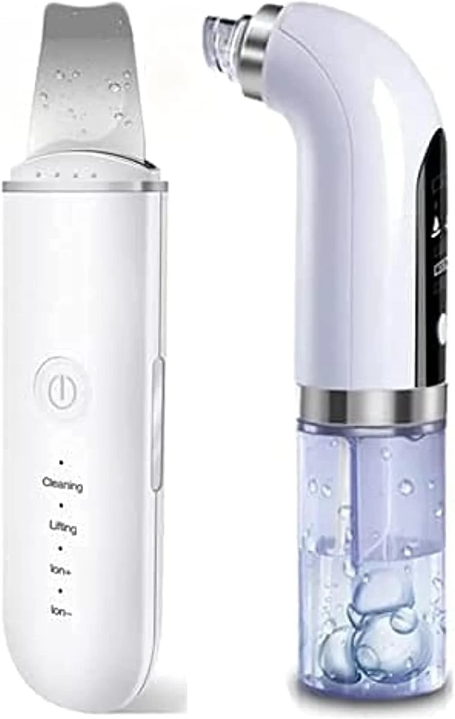 پکیج تبلیغاتی 2 عددی، پاک کننده جوش سرسیاه، دستگاه هیدروفیشیال و اسکرابر پوست، کاردک پوست، پکیج هدیه 2 عددی استخراج کننده کومدون برای پاکسازی عمیق صورت