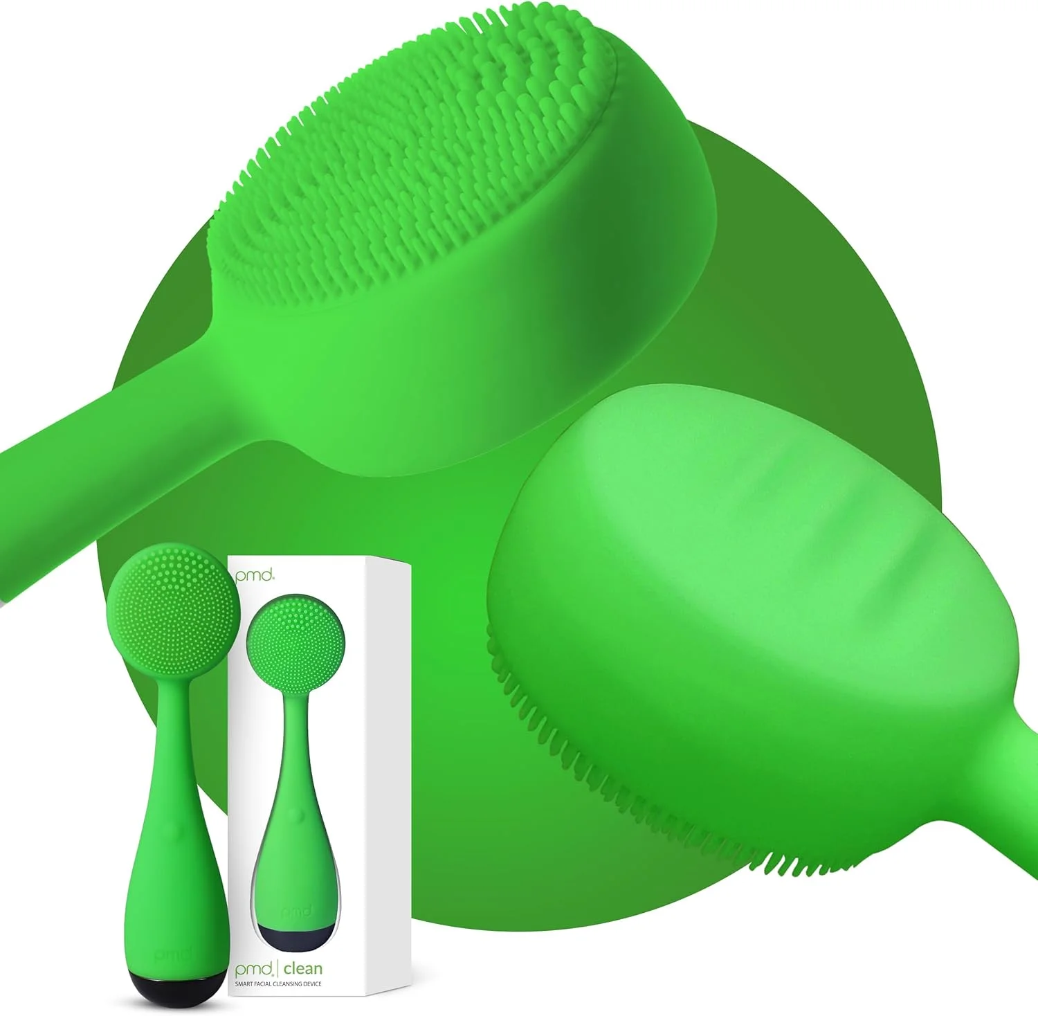 دستگاه پاکسازی هوشمند صورت PMD Clean - دارای برس سیلیکونی و ماساژور ضد پیری - ضد آب - فناوری لرزش SonicGlow - پاک کننده منافذ و جوش های سرسیاه - لیفت، سفت کننده و تقویت کننده پوست