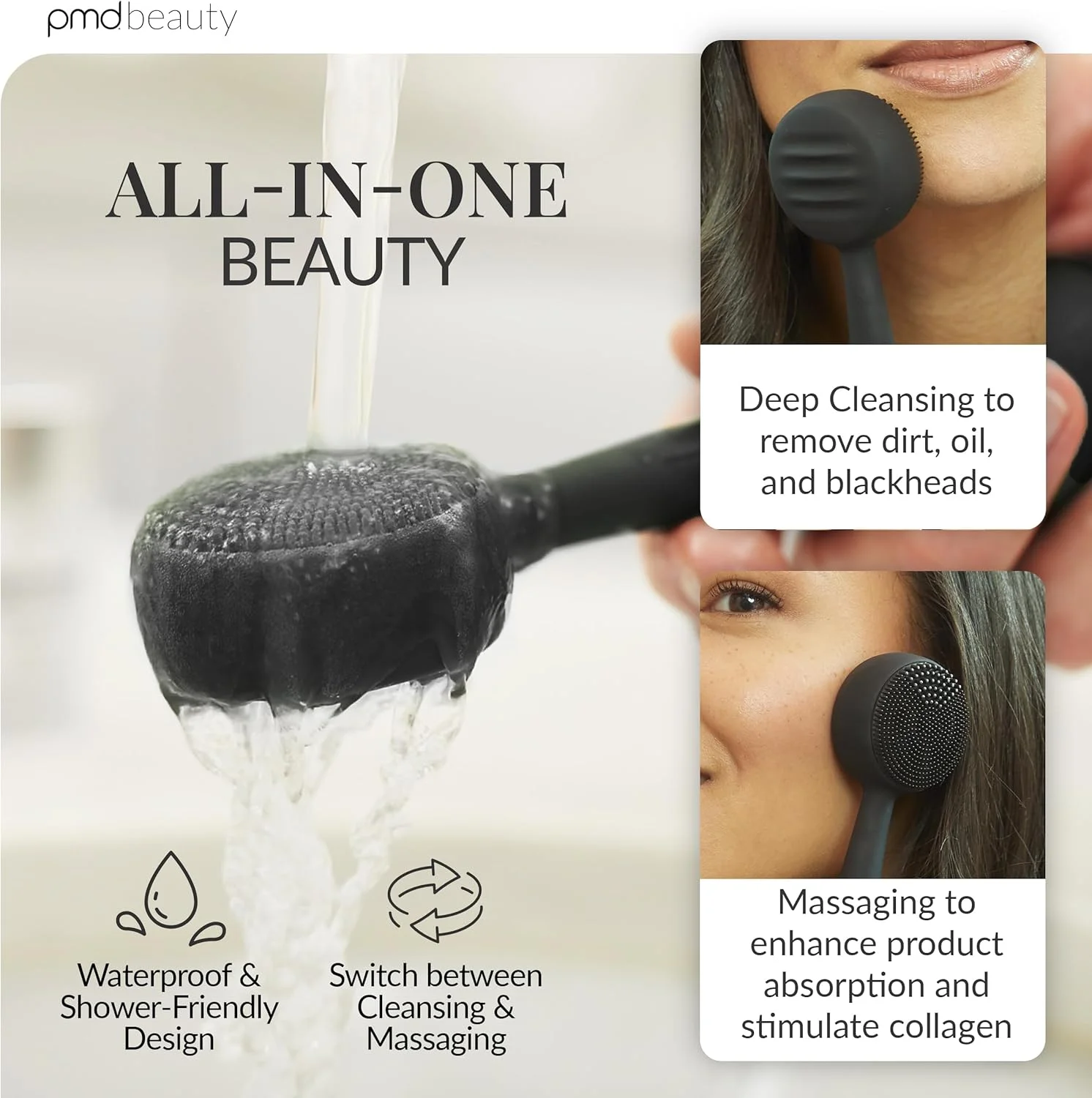 دستگاه پاک کننده هوشمند صورت PMD Clean با برس سیلیکونی و ماساژور ضد پیری - ضد آب - فناوری لرزش SonicGlow - پاک کننده منافذ و جوش های سرسیاه - لیفت، سفت کننده و تقویت کننده پوست دستگاه پاک کننده هوشمند صورت PMD Clean با برس سیلیکونی و ماساژور ضد پیری - ضد آب - فناوری لرزش SonicGlow - پاک کننده منافذ و جوش های سرسیاه - لیفت، سفت کننده و تقویت کننده پوست