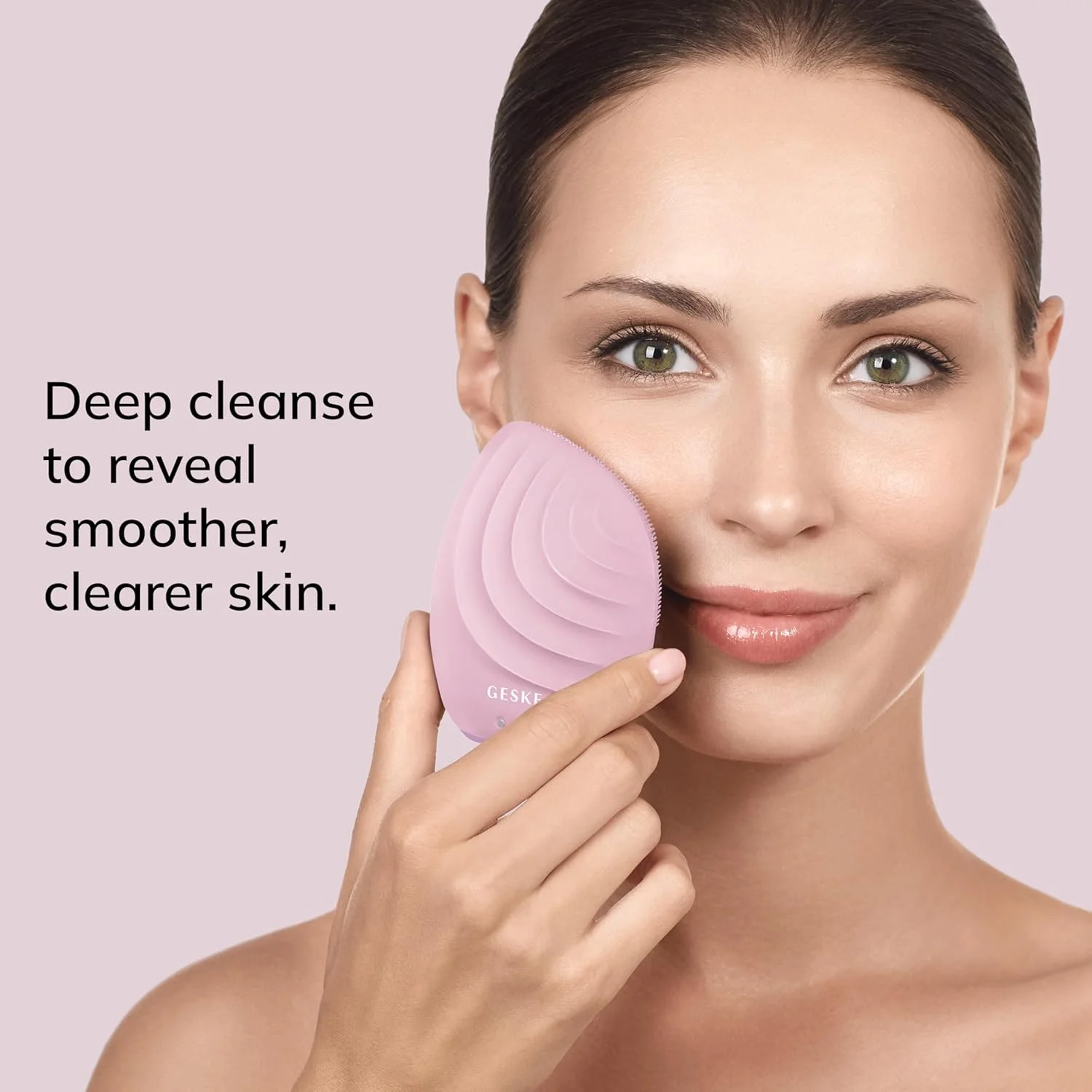 برس پاک کننده صورت هوشمند GESKE مدل Sonic SmartAppGuided 5 در 1، برس سیلیکونی نرم، دستگاه پاک کننده حرفه ای صورت، ماساژور صورت