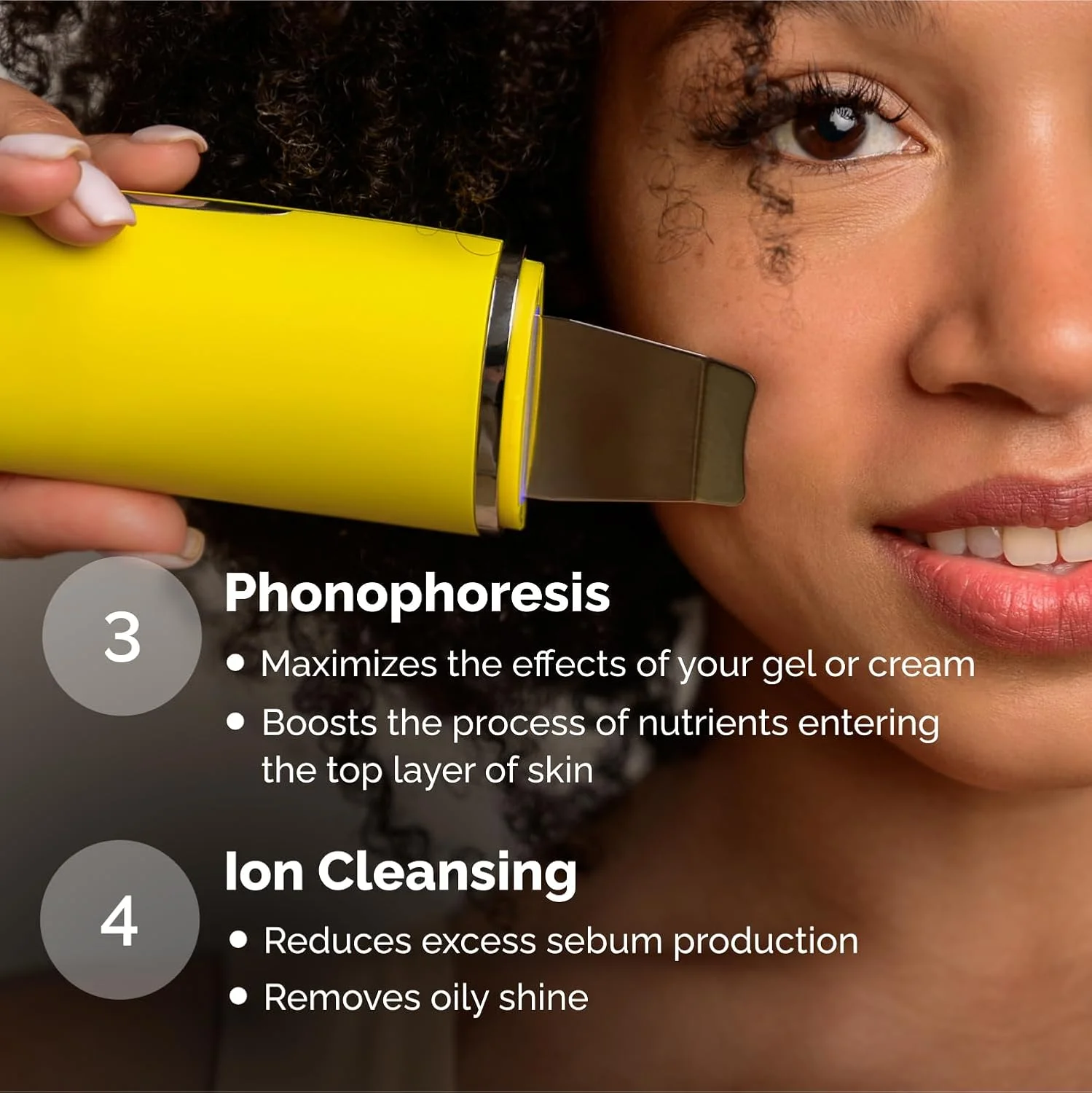 دستگاه لایه بردار التراسونیک اورجینال GESS Exotic برای پاکسازی صورت، دارای 5 حالت پاک کننده منافذ پوست، اسکراب التراسونیک، ضد پیری، از بین برنده جوش های سرسیاه، سفت کننده صورت - زرد دستگاه لایه بردار التراسونیک اورجینال GESS Exotic برای پاکسازی صورت، دارای 5 حالت پاک کننده منافذ پوست، اسکراب التراسونیک، ضد پیری، از بین برنده جوش های سرسیاه، سفت کننده صورت - زرد