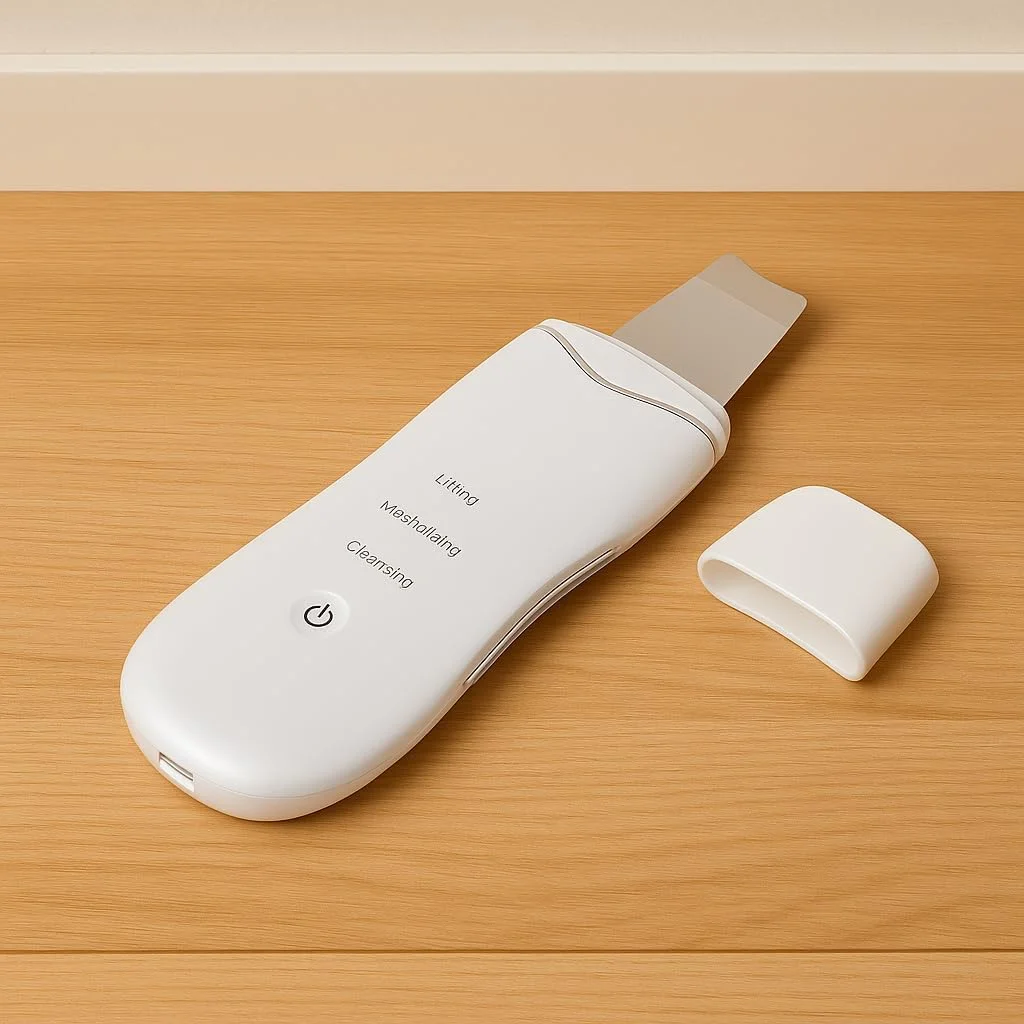 دستگاه پاک کننده صورت التراسونیک Fitto برای حذف جوش های سرسیاه - پاکسازی عمیق منافذ، لایه برداری و جوان سازی پوست، موثر برای آکنه و جوش های سرسیاه، قابل شارژ و ضد آب