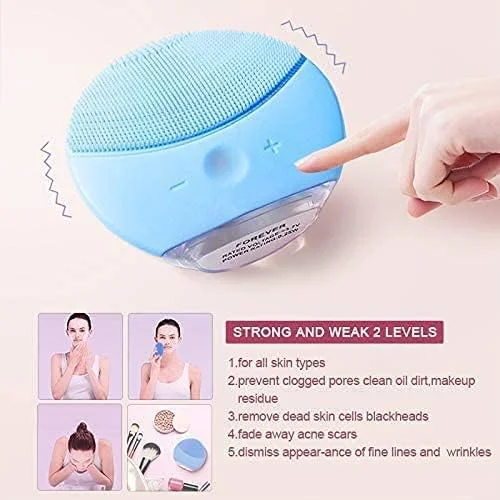 دستگاه پاک کننده صورت سیلیکونی مینی کول بیبی - آبی