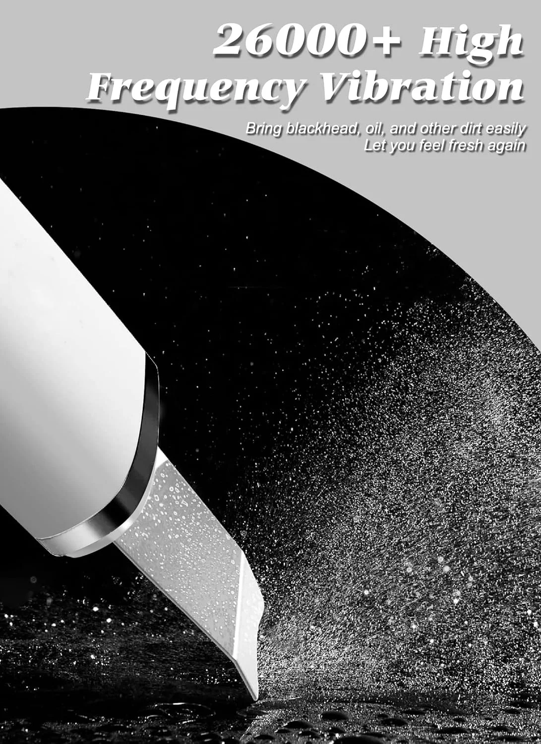 اسکرابر پوست، ابزار حذف جوش سرسیاه با پایه شارژی، نمایشگر LCD، پاک کننده منافذ پوست با التراسونیک - 4 حالت