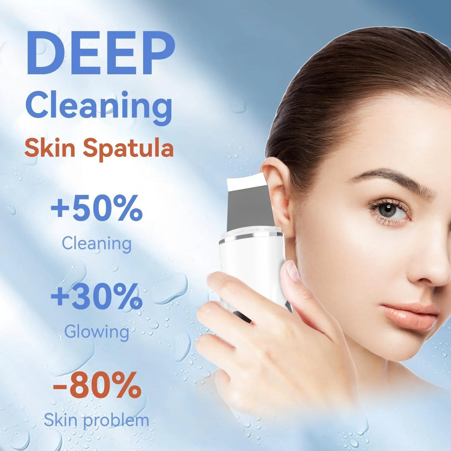 PFUTURE اسکرابر پوست صورت، کاردک صورت، پاک کننده جوش سرسیاه 4 در 1، ابزار دستگاه زیبایی مراقبت از پوست، سفید