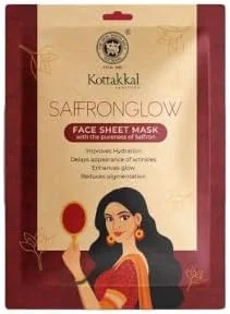 ماسک ورقه‌ای صورت زعفران گلاو کوتاکال، ماسک صورت آبرسان و روشن کننده