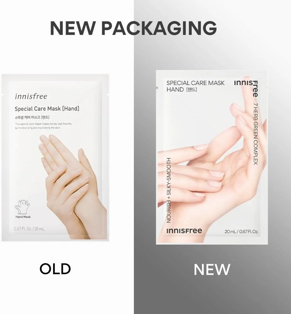 ماسک دست مراقبت ویژه اینیسفری کره ای با عصاره های گیاهی آبرسان | مرطوب کننده و نرم کننده قوی برای دست های خشک و زبر | ماسک ورقه ای دستکشی برای پوست صاف و تغذیه شده، 20 میلی لیتر