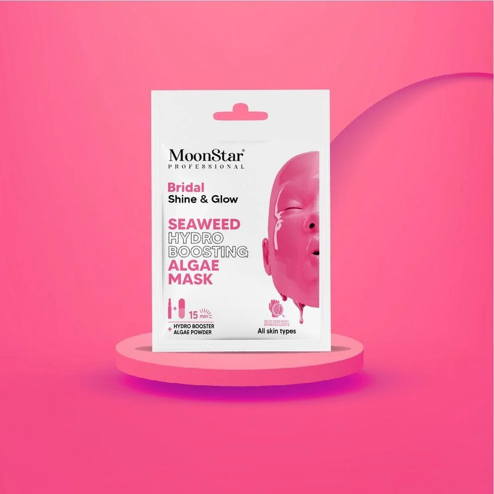 ماسک صورت جلبک دریایی MoonStar Professional برای درخشش و آبرسانی پوست، 15 دقیقه، مناسب انواع پوست