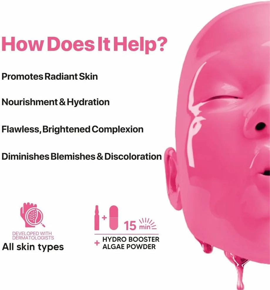 ماسک صورت جلبک دریایی MoonStar Professional برای درخشش و آبرسانی پوست، 15 دقیقه، مناسب انواع پوست