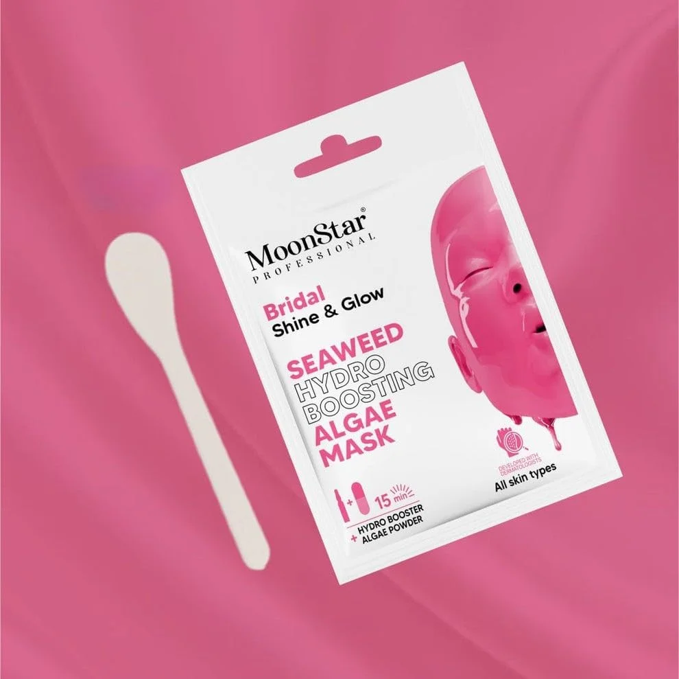 ماسک صورت جلبک دریایی MoonStar Professional برای درخشش و آبرسانی پوست، 15 دقیقه، مناسب انواع پوست