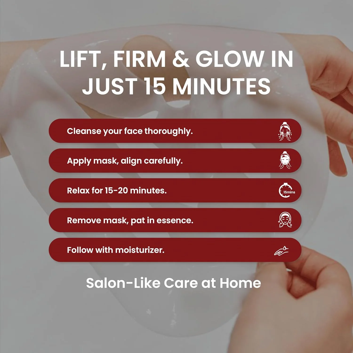 ماسک ورقه ای سفت کننده سرم 3 در 1 - ضد چروک، لیفتینگ و آبرسان | کاهش خطوط ریز، بازیابی خاصیت ارتجاعی و صاف کردن پوست | درخشش و بازسازی جوانی - تک مصرف