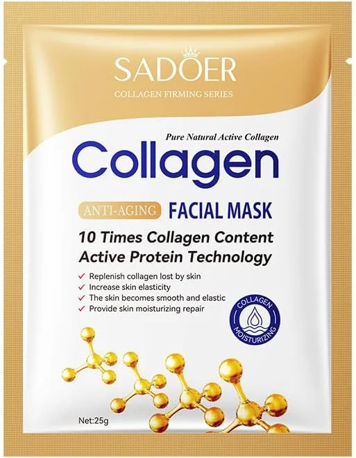 ۱۰ عدد ماسک ورقه ای صورت کره ای - ضد پیری، آبرسان و سفت کننده پوست صورت، ماسک های کلاژن برای آقایان و بانوان - ماسک روشن کننده صورت برای انواع پوست و مراقبت از پوست کره ای