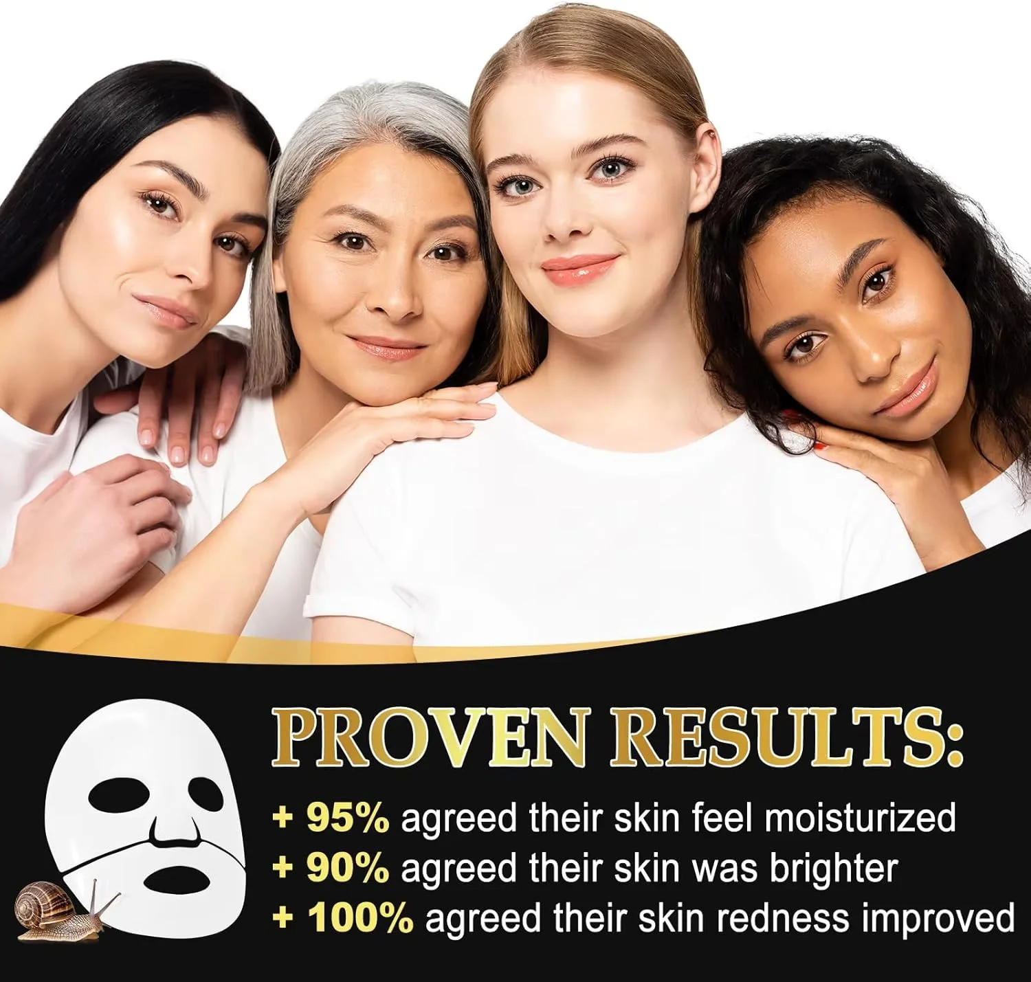 ماسک صورت هیدروژلی حلزون و کلاژن نیکیتا ویوی، بسته 6 عددی، مرطوب کننده عمیق، سفت کننده، لیفتینگ و تسکین دهنده پوست، مناسب برای زنان و مردان، ماسک ورقه ای کلاژن برای داشتن پوستی شیشه ای