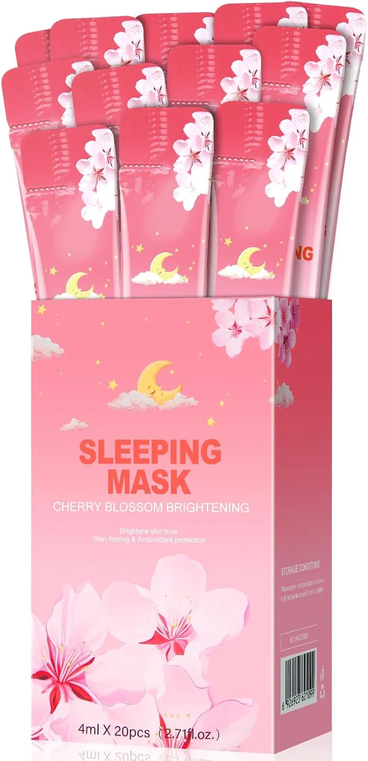 ماسک خواب شبانه شکوفه گیلاس ساکورا، آبرسان و روشن کننده، 20 عدد