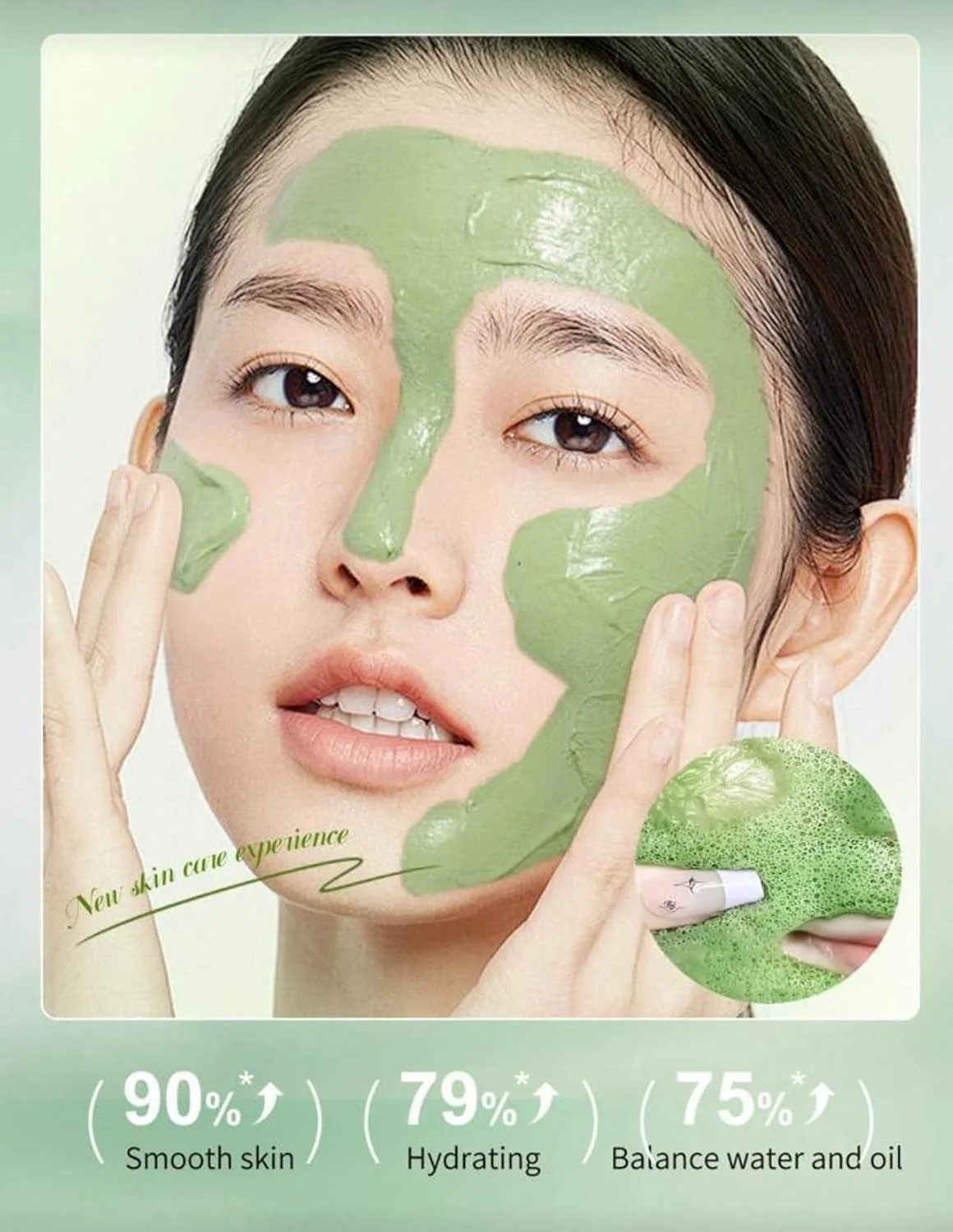 ماسک صورت حبابی خاک رس و چای اسیدی ترکیبی، سبز، پاک کننده عمیق و مرطوب کننده، 12 عدد، 4 گرمی، پاکسازی عمیق، آبرسان، پوست صاف